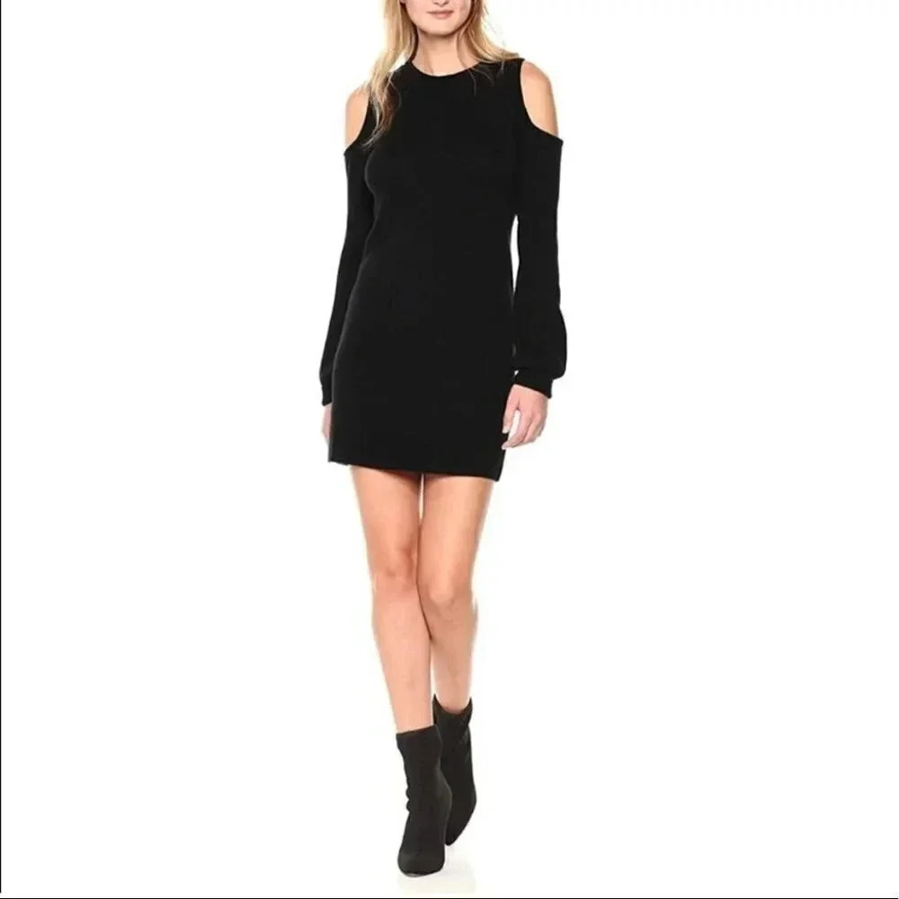Pam and Gela Turtleneck Shoulder Cutout Dress